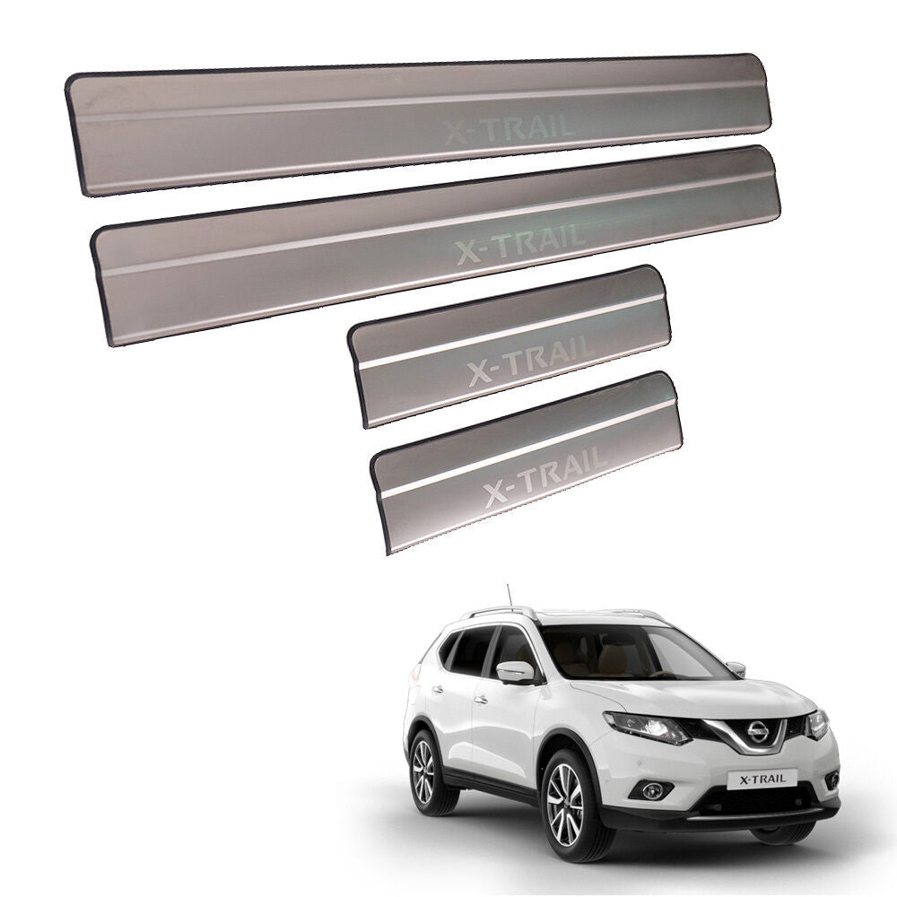 03+ Fit Nissan X-Trail Rogue Scuff Plate Door Step Protection Guard Suv Hybrid