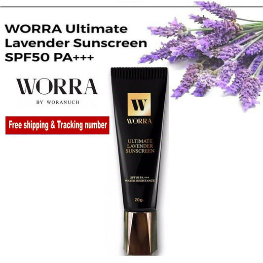 Worra Ultimate Lavender Sunscreen SPF 50 PA+++ Light not Clogged Sweatproof