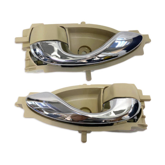 Beige Chrome PAIR Inner Door Handle FIT Toyota Yaris Sedan Vios 2013-2022 NSP150
