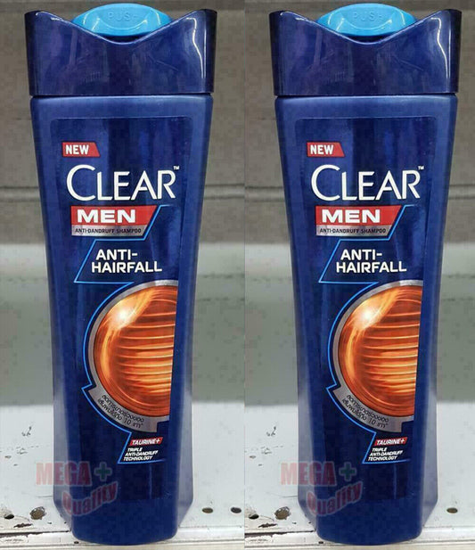 2 x Clear Men ANTI HAIR FALL Anti-Dandruff Nourising Shampoo 320ml.