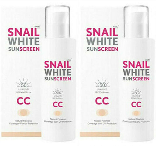 2 x 50ml Snail White NAMU LIFE CC Cream SNAILWHITE Sunscreen SPF 50 PA+++