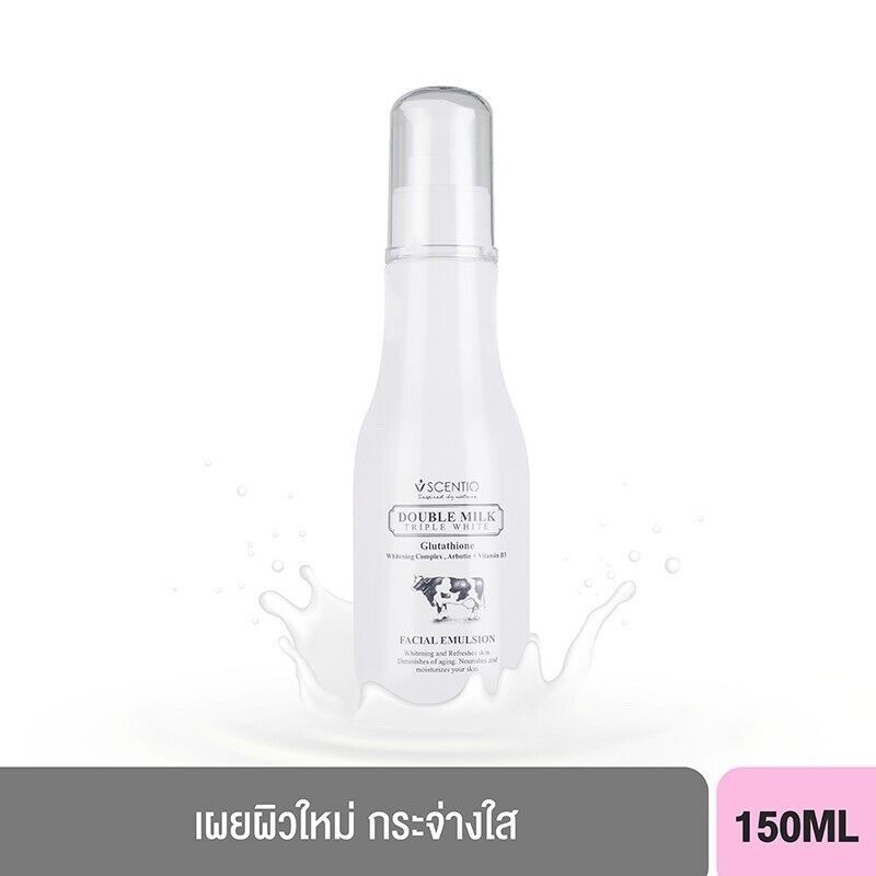 SCENTIO Double Milk Triple White Facial Emulsion Beauty Buffet Brightening 150ml
