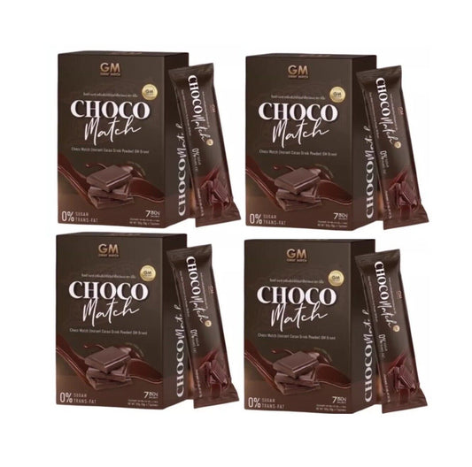 4x ChocoMatch Instant Cocoa Drink 0% Sugar Block carb, fat reduce fussy eating