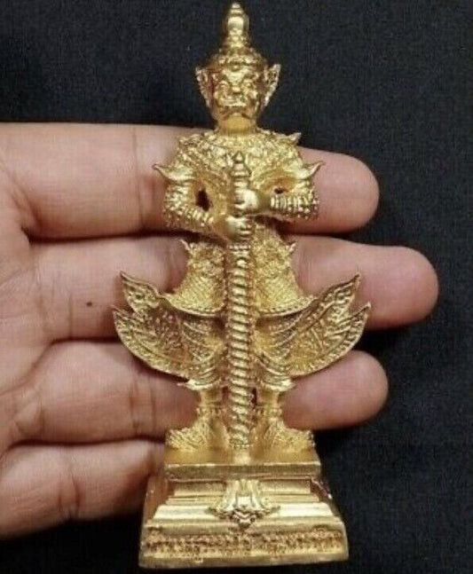 Wessuwan Giant God Worship Brass Statue Thai Buddha Amulet Wat Chulamanee Temple