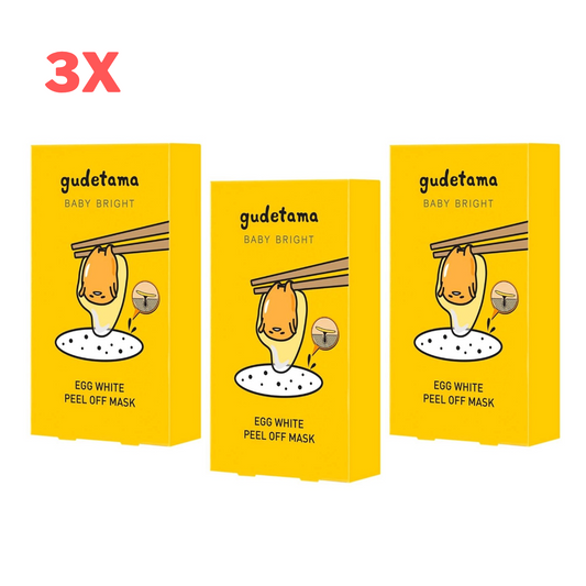 3x Baby Bright Gudetama Egg White Peel Off Mask Remove Blackheads Comedone Acne