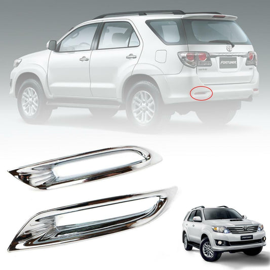 Cover Tail Rear Reflector Chrome Trim For Toyota Fortuner SW4 Suv 2012 13 2014