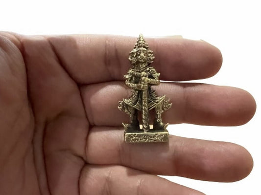 Thao Wessuwan Giant LP Du Wat Sa Kae Thai Amulet Holy Temple Brass Statue Power