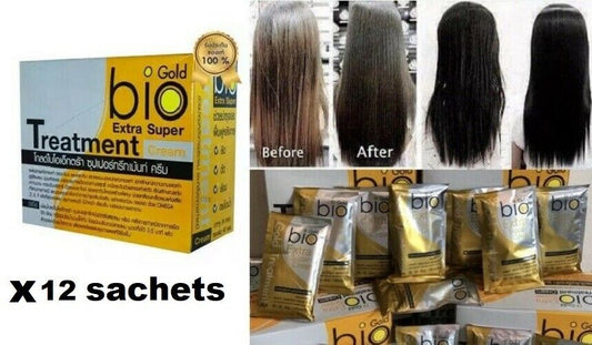 12X Bio Gold Extra Super Hair Treatment Cream Protect Hair Smooth Sleek