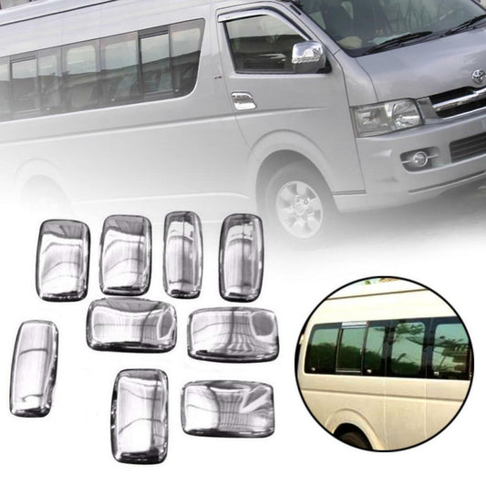 Mirror Hub Cover Full Set 9 PCs Chrome Fits Toyota Hiace Commuter 2005-2019
