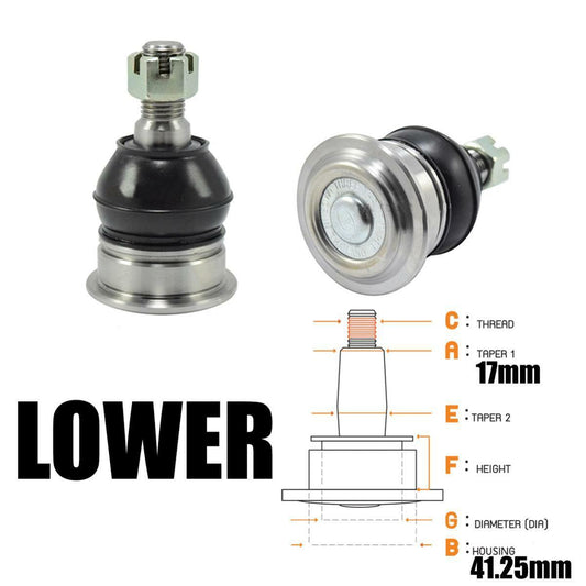 2 PCs Lower Ball Joint For Nissan Cefiro Maxima 30J A32 1994-1998 Sedan