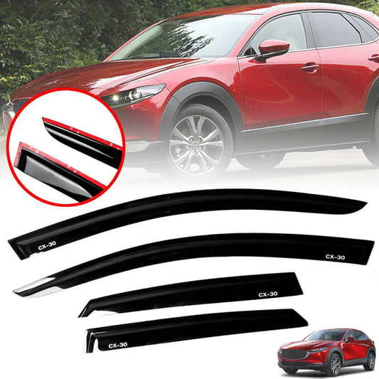 Rain Sun Visor Weather Guard Windshield Black For Mazda CX-30 CX30 DM 2020-2021