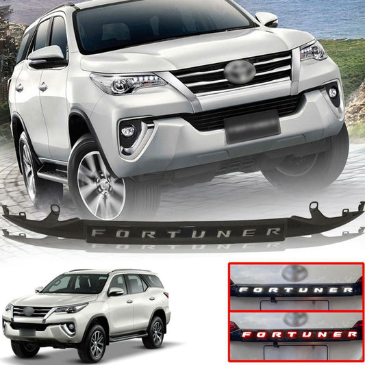 Tailgate Cover LED Rear Light Black Fit Toyota Fortuner GUN156 SW4 SUV 2015-2018