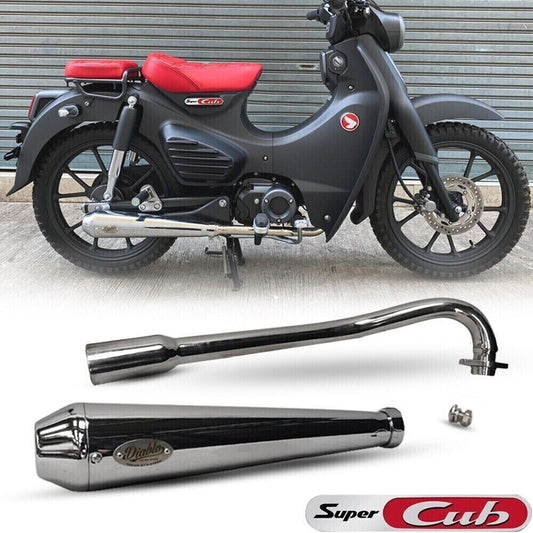 REAR EXHAUST FULL SYSTEM DIABLO MUFFLE PIPE FOR HONDA SUPER CUB C125 2018-2022