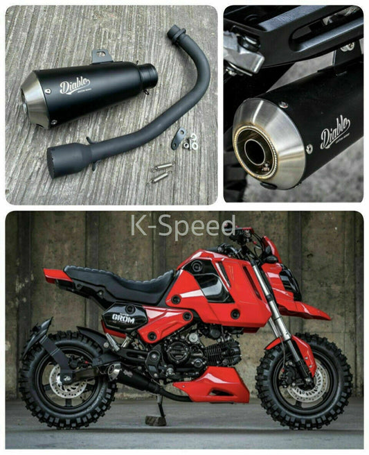 Diablo exhaust Black Full System For HONDA NEW Grom 125 GROM Pipe 2021-2022