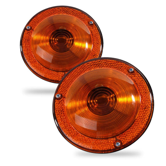 LH RH Tail Light Rear Lamp Amber Combination For Jeep Willys CJ3 CJ5 1945-1976