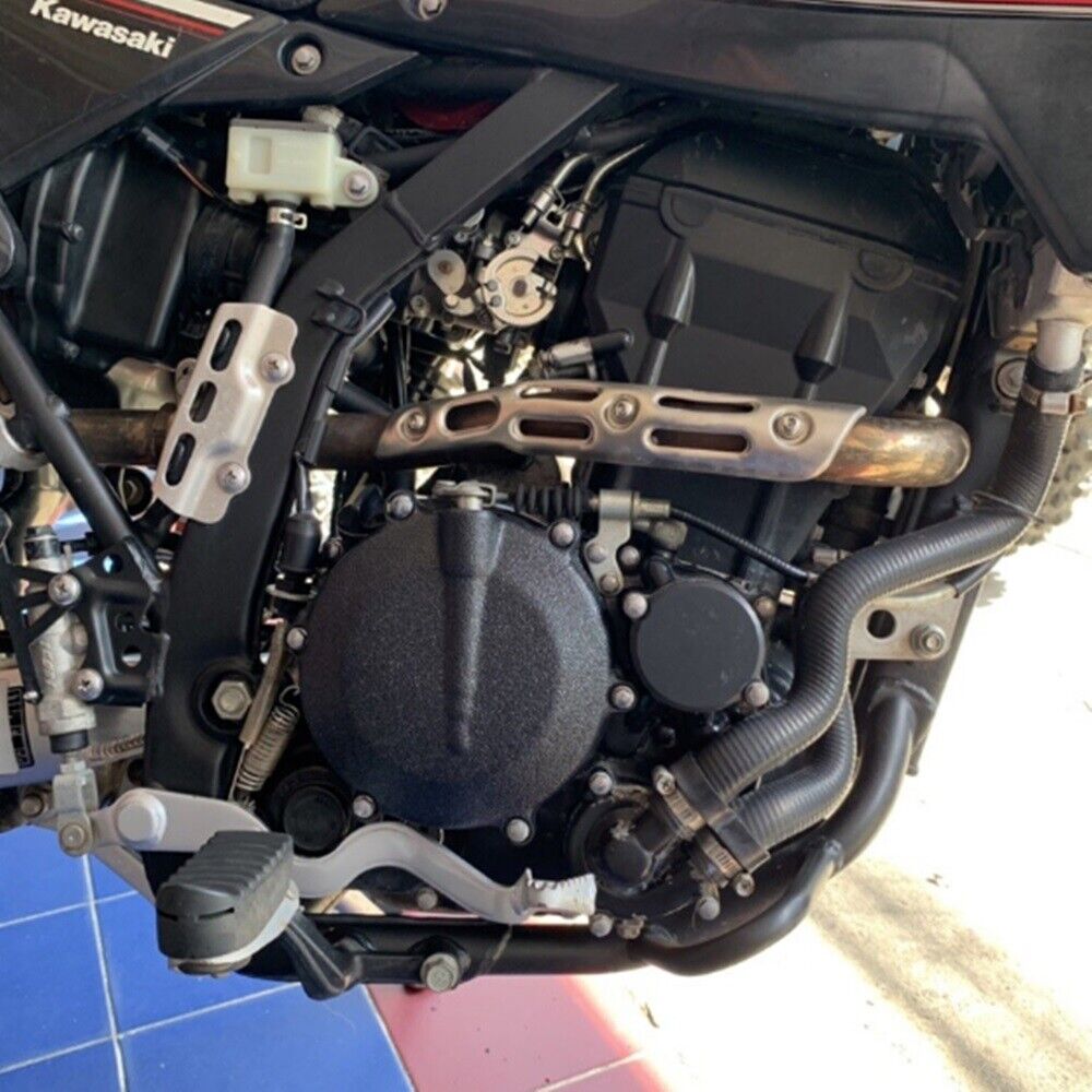 Engine Guard Cover Kawasaki KLX250 D-TRACKER250 Frame Protector Black Plastic