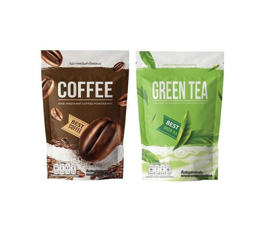 2xNine Coffee & Green Tea Drink Weight Management Detox Excretion Skin Care Burn