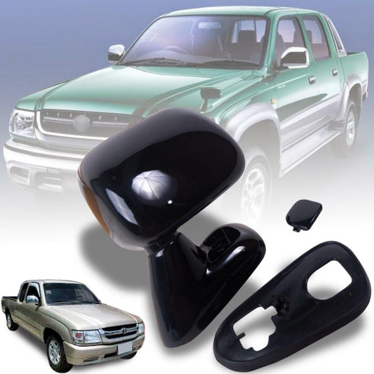 Side Wing Fender Mirror Black For Toyota Hilux MK4 Pickup UTE 1998-2004