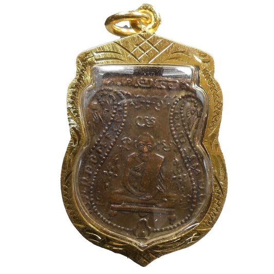 TOP! REAL LP GRUN OLD THAI BUDDHA AMULET VERY RARE PENDANT