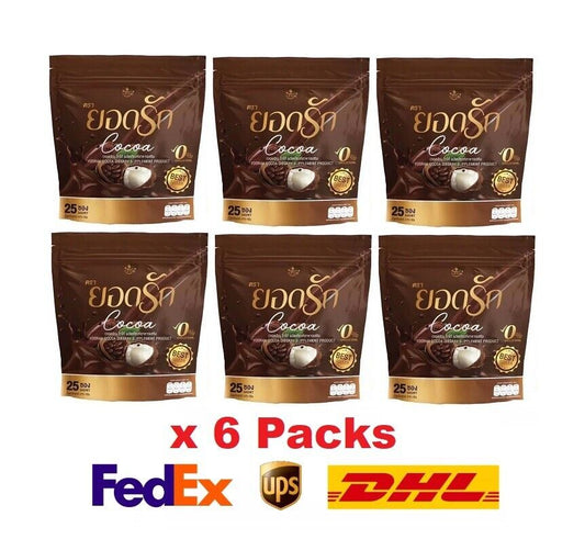 6xYodrak Instant Cocoa 0% sugar, trans fat, cholesterol 70 calories/sachets Slim