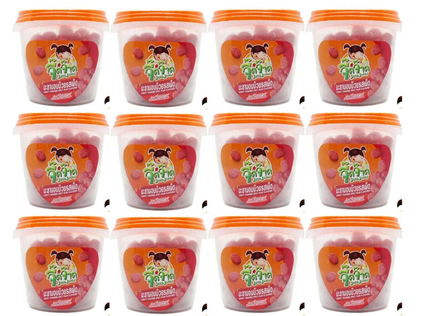 12x JEEDJARD Chewy TAMARIND Plum Spicy Candy Thailand Snack Delicious Fruit Food