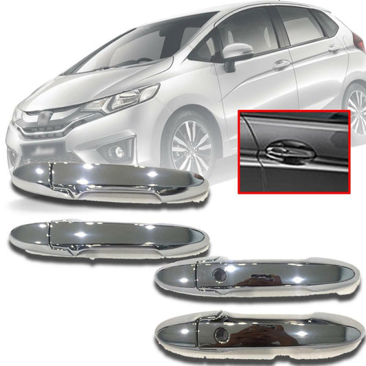 Doors Handle Cover Chrome Trim For Honda Jazz Fit GK Top Model 2014-2017