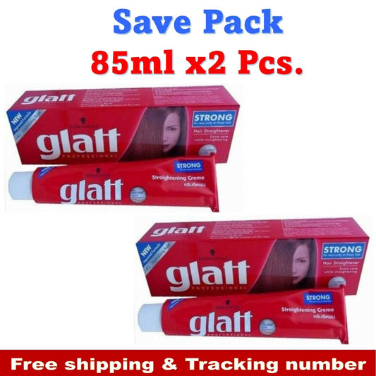 2x Glatt Schwarzkopf Hair Straightening Cream Strong 85ml