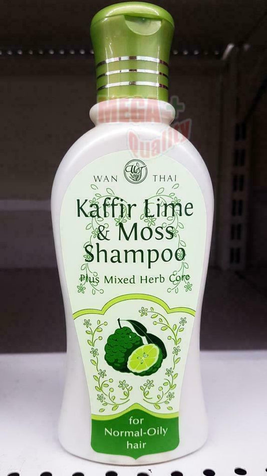 Wan Thai Kaffir Lime + Moss Shampoo Plus Mixed Herb Core Normal-Oily Hair 200ml.