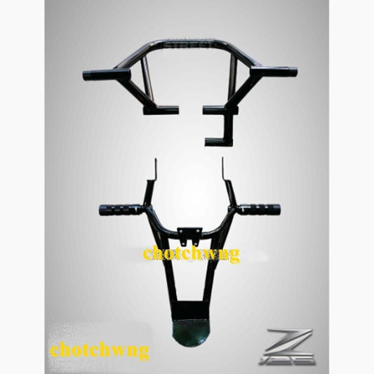 Kawasaki Z125 Crash Cage 12 bar Subcage Foot Step Pegs Motorcycle Stunt Part
