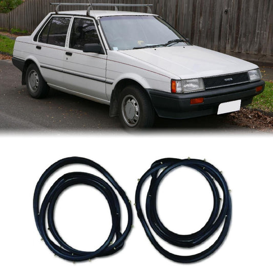 Door Rubber Seal Weatherstrip Rear LH RH For Toyota Corolla AE80 AE82 1983-1987