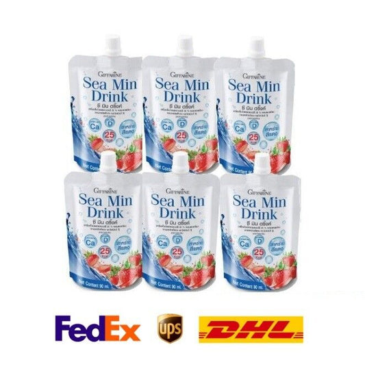 6xSea Min Drink Strawberry Concentrate 30% High Calcium Vitamin Delicious useful