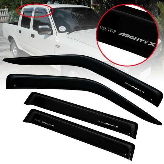 Rain Sun Visor Wind Shield Black For Toyota Hilux LN85 LN106 Pickup 1989-1997