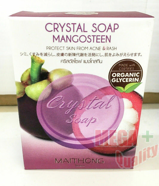 Maithong Mangosteen Crystal Soap antioxidant nourishing Acne skin face body 70g.