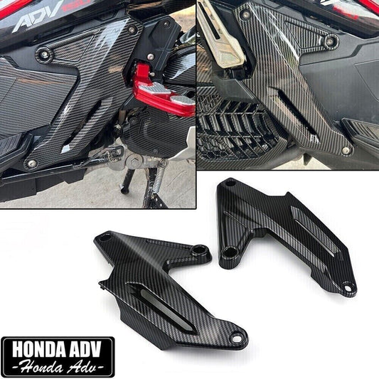 REAR SIDE CARBON FOOTREST PANEL COVER FRAME FAIRING FOR HONDA ADV 150 2019-2023