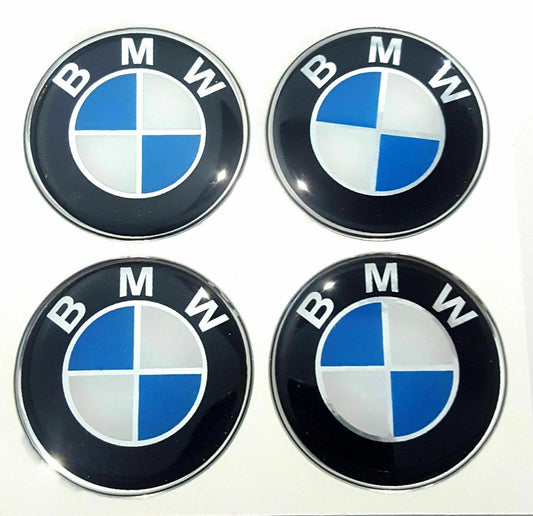 4X BMW Sticker Rasin 63mm.( 6.3CM) Wheel Center Caps Emblem Logo Decal Fast US.