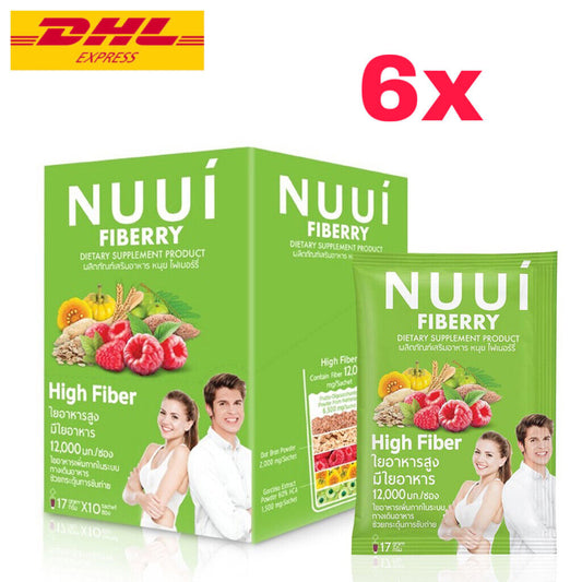 6x Nuui Fiberry Fiber CTP Dietary Weight Control Detox High Fiber Premium