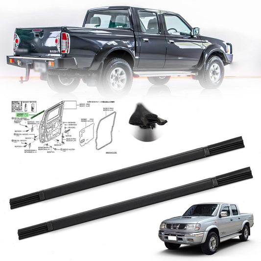 Outer Rear LR Weatherstrip Door Seal For 1997-2004 Nissan Frontier D22 Crew Cab