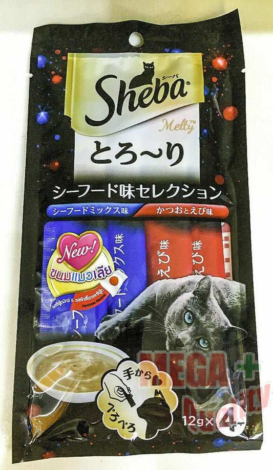 SHEBA Cat Lick Snack Flavor Chisel Katsuo and Katsuo Salmon Flavor 12g x4 Sachet
