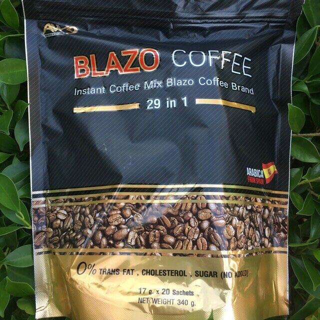 2x Blazo Coffee 29 in 1 Instant Mix Premium Arabica Non-Fat Sugar Free Healthy