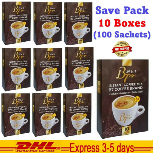 10x B7 Coffee 24in1 Mix Weight Control Premium Extract Healthy Immune No Sugar