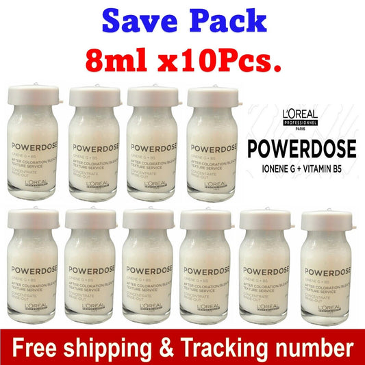 10x LOREAL POWERDOSE IONENE Repair Steam Serum Damage Hair Concentrat Rinse-out