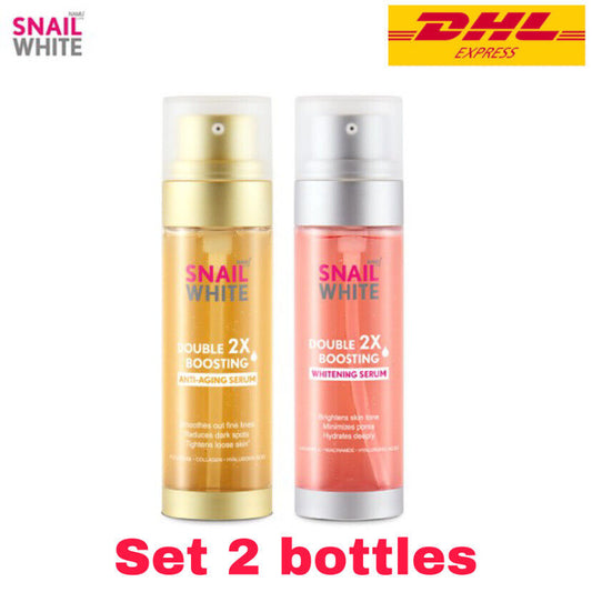 Snail White Double Boosting Serum Whitening + Anti-aging Skin (Set 80+80 ml)