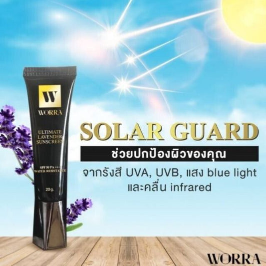 Worra Ultimate Lavender Sunscreen SPF 50 PA+++ Light not clogged sweatproof