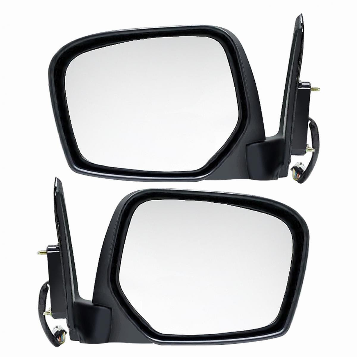 For Mitsubishi Pajero Sport 09-14 Side Door Mirror Black LR Set 7 Electric Wires