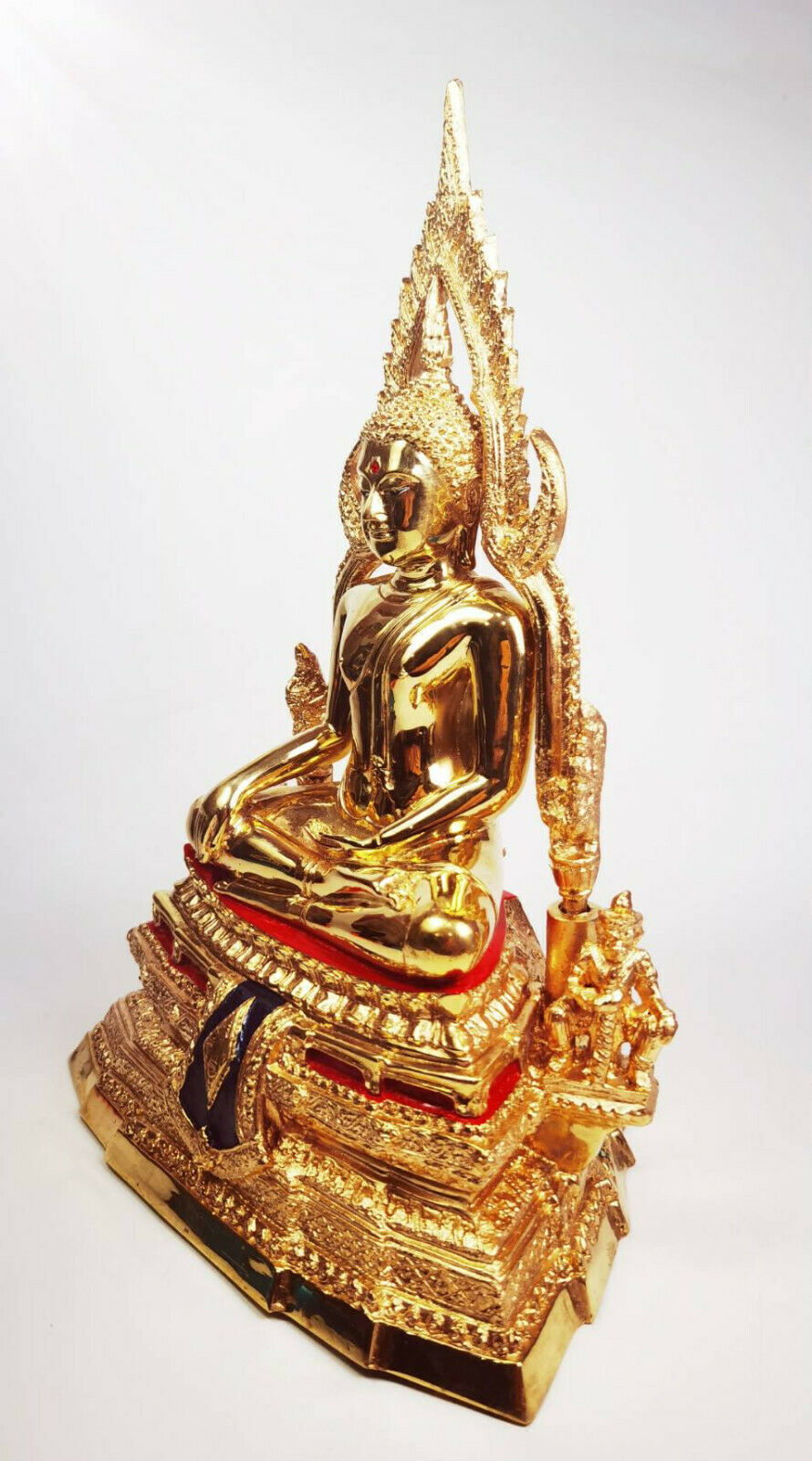 Phra Bucha Chinnaraj Gold bronze Chinnarat Buddha Statue Worship Altar Amulet