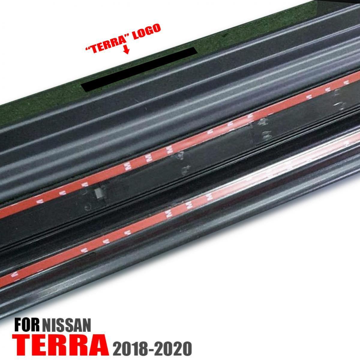 For Nissan Terra SUV 2018-2020 Set 4PCs Scuff Plate Door Step Sill Black Chrome