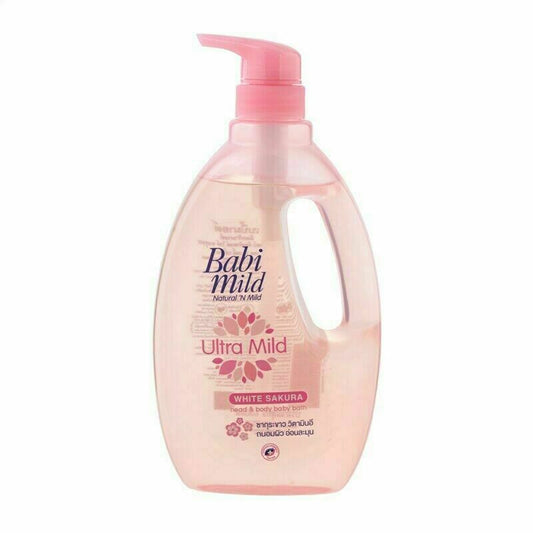 Babi Mild 850 ml babies Shampoo and Shower Cream Ultra White Sakura 850ml