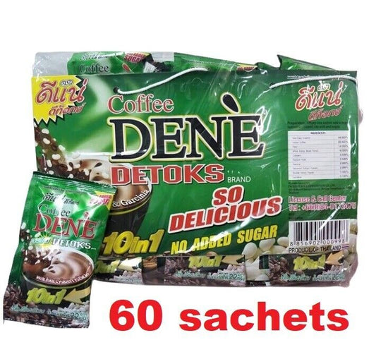 60 Sachets Dene Coffee Fiber Detox Excrete Diet Weight Control Slimming Halal