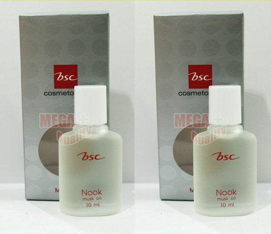 2 x BSC Nook Musk Oil A Touch Of Romance Luxury Scent Perfume Fragrance 10 ml.