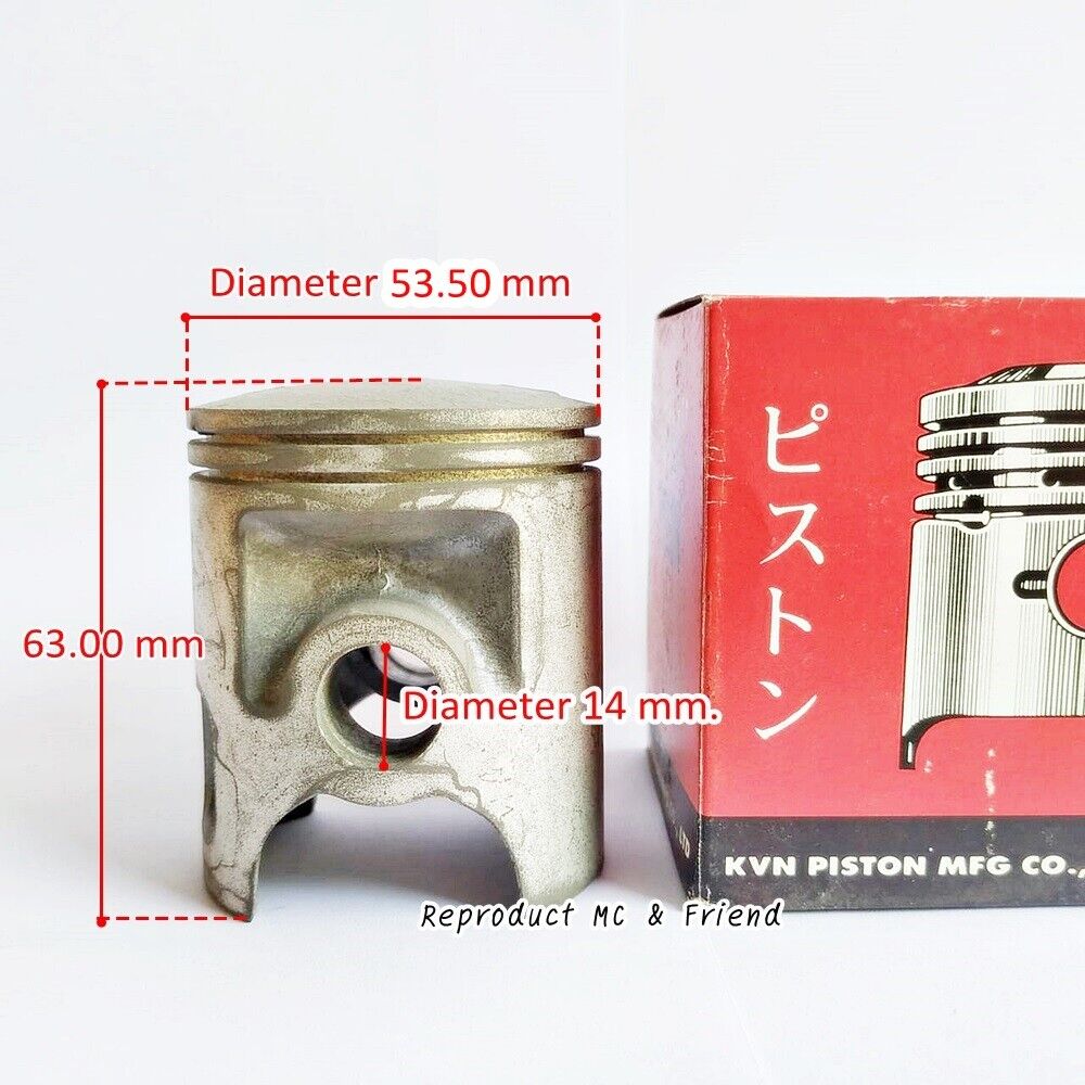 Yamaha DT100 (1976-1980) MX100 (1979-1983) Piston & Ring OS 1.50 (Dia=53.50mm.)
